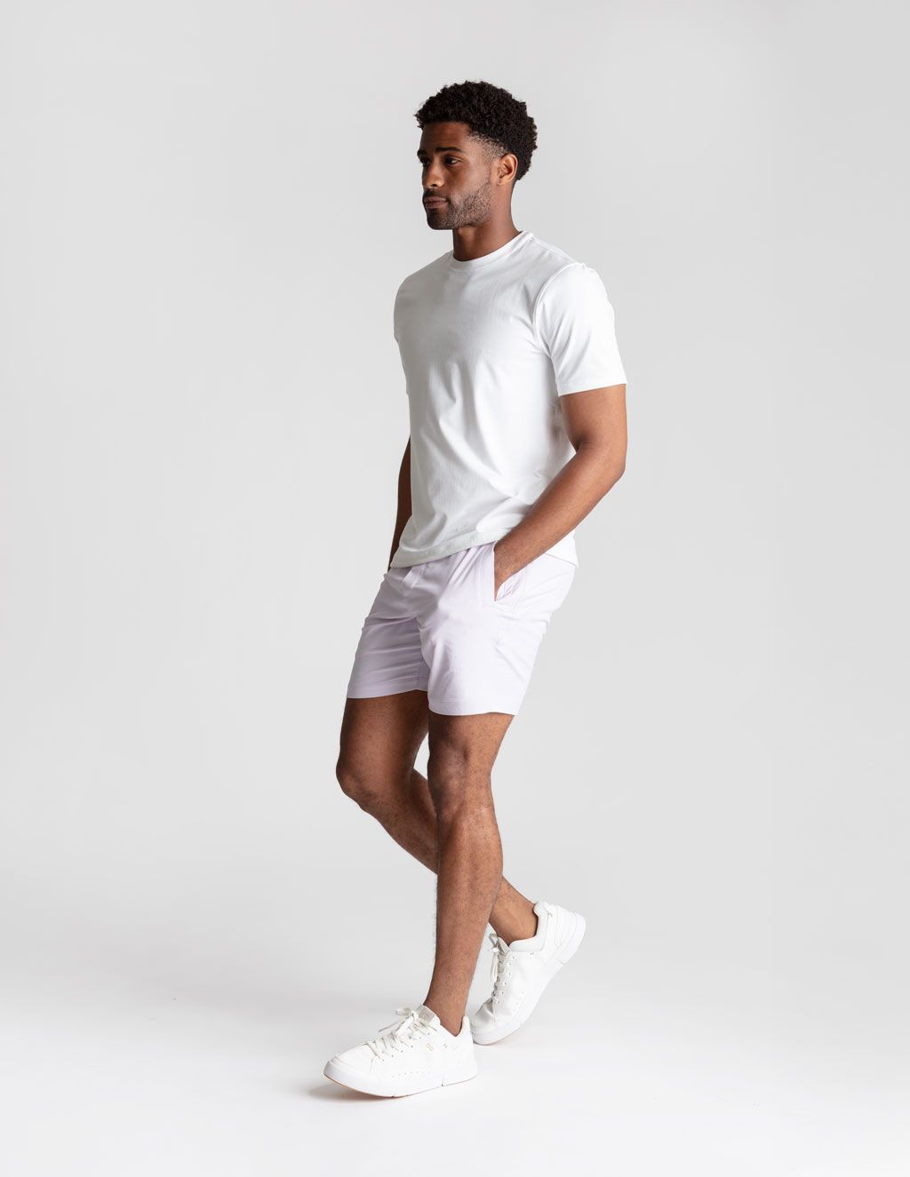 Khaki Shorts - Lavender