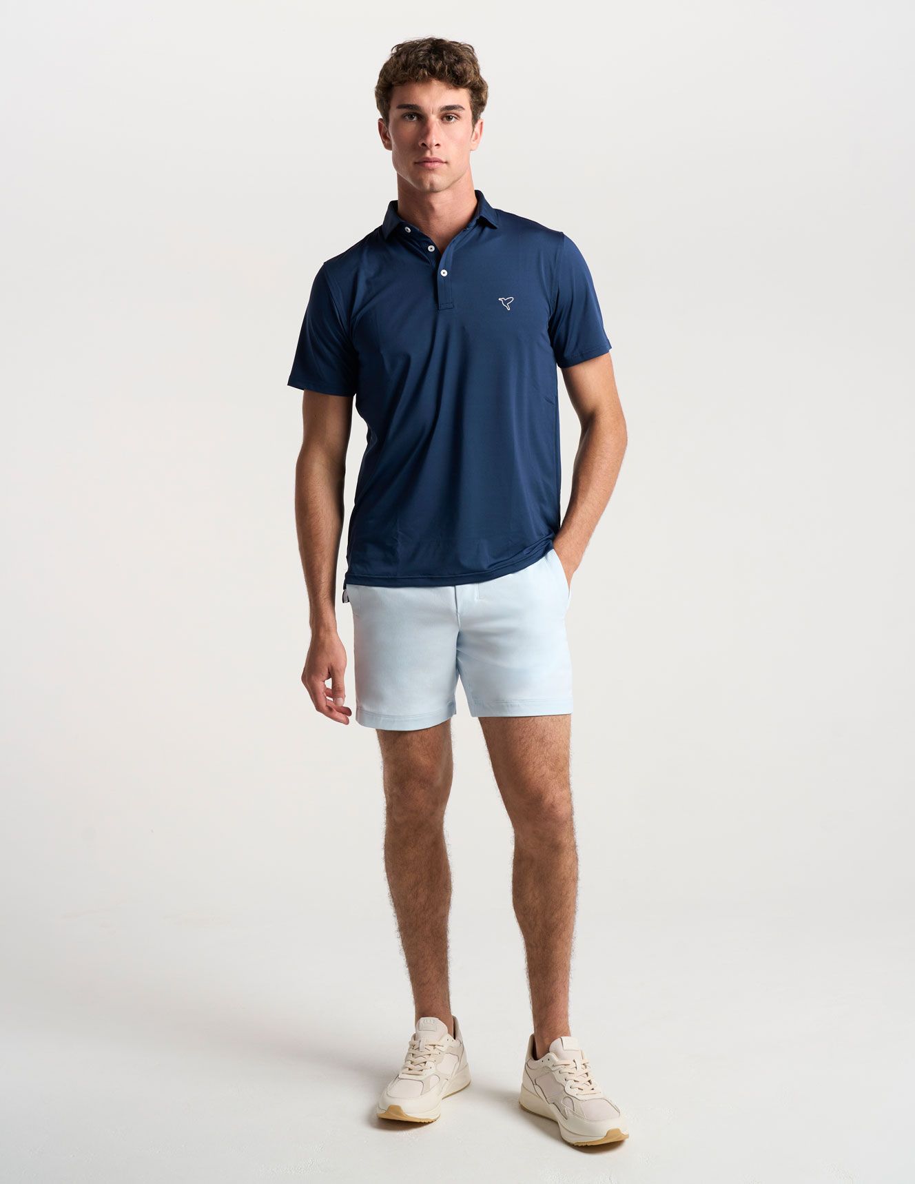 Khaki Shorts - Powder Blue