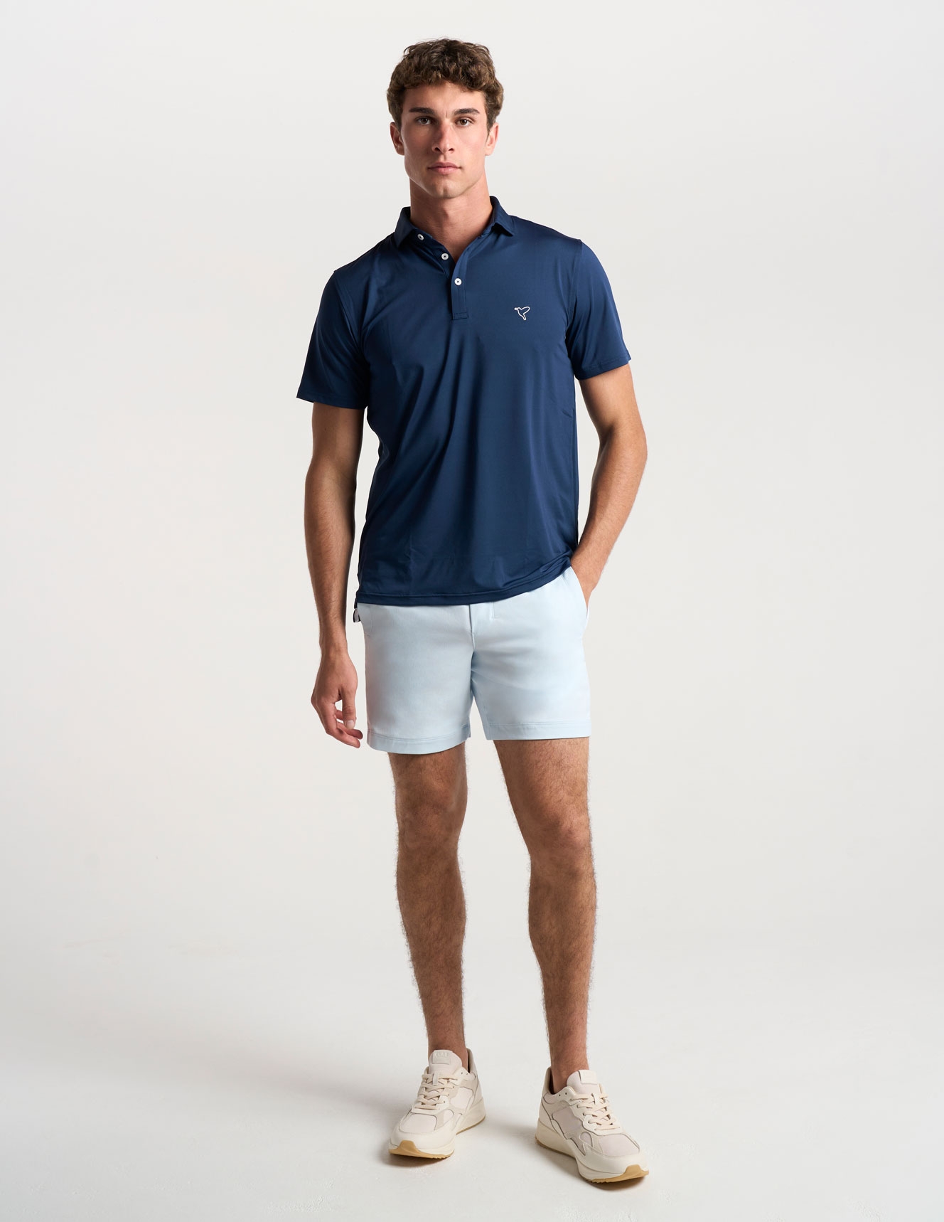 Khaki Shorts - Powder Blue