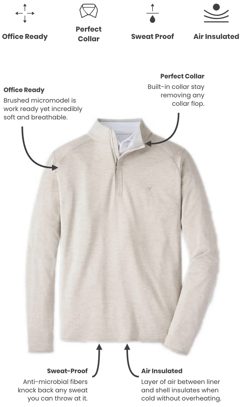 Quarter Zip - Light Gray Heather | birddogs