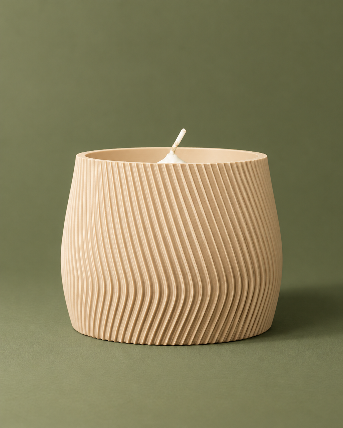Porta-velas na cor Bege