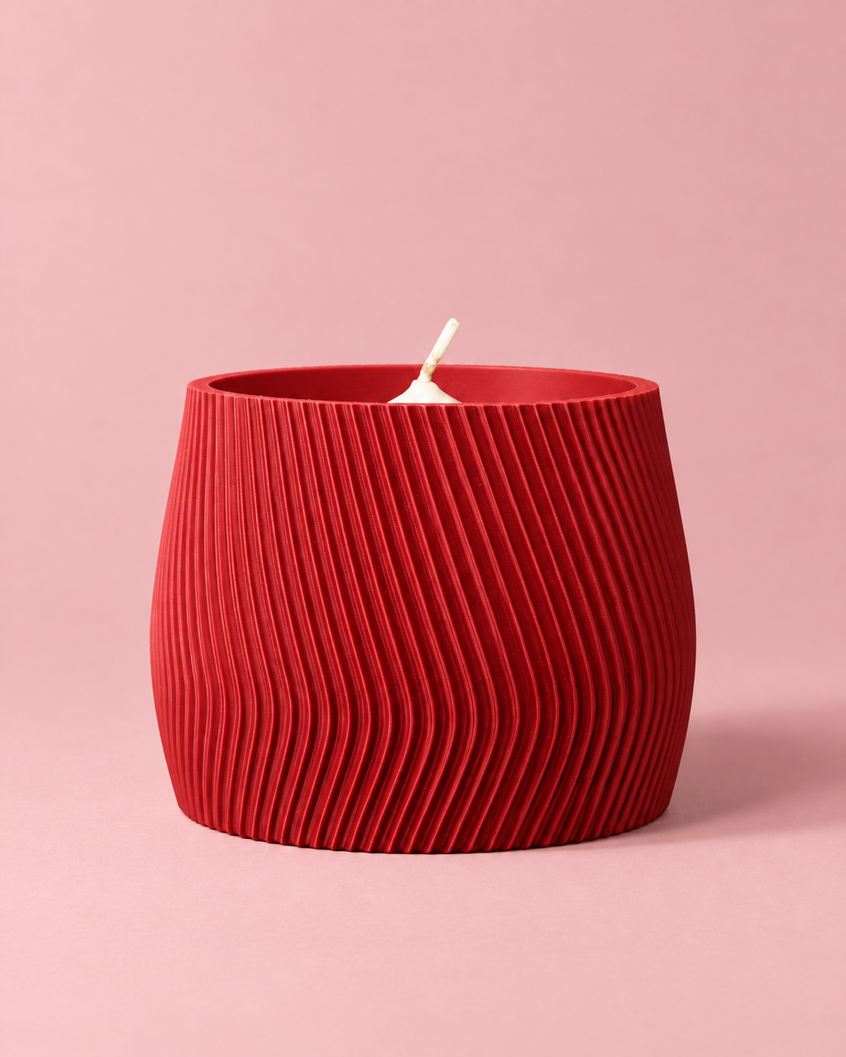 Porta-velas na cor Vermelho