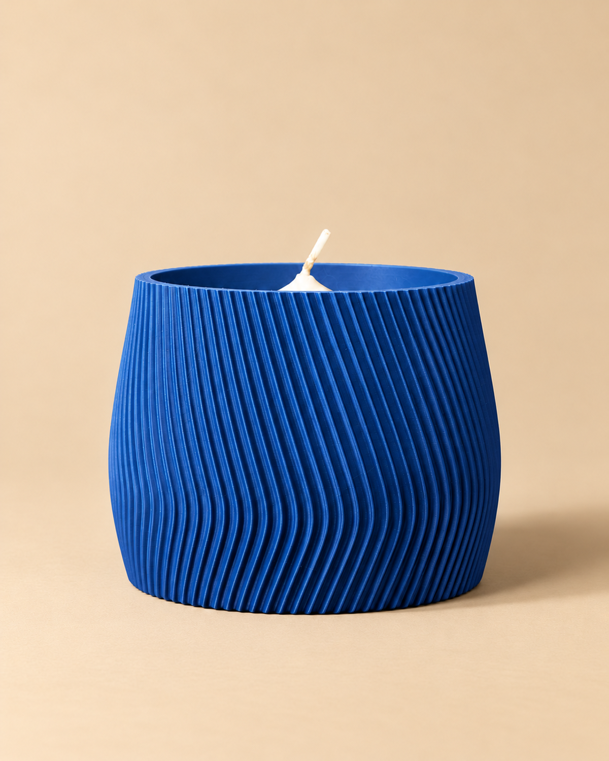 Porta-velas na cor Azul