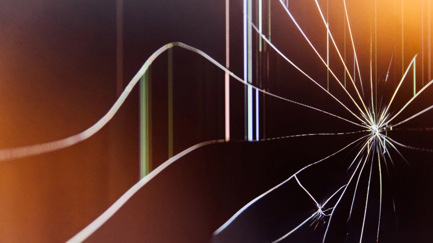 Når glassflaten brister