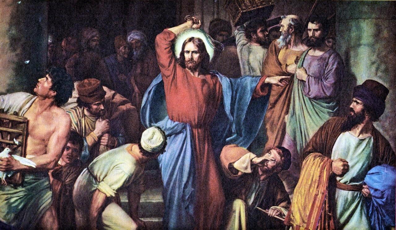 En demonstrasjon i Guds tempel