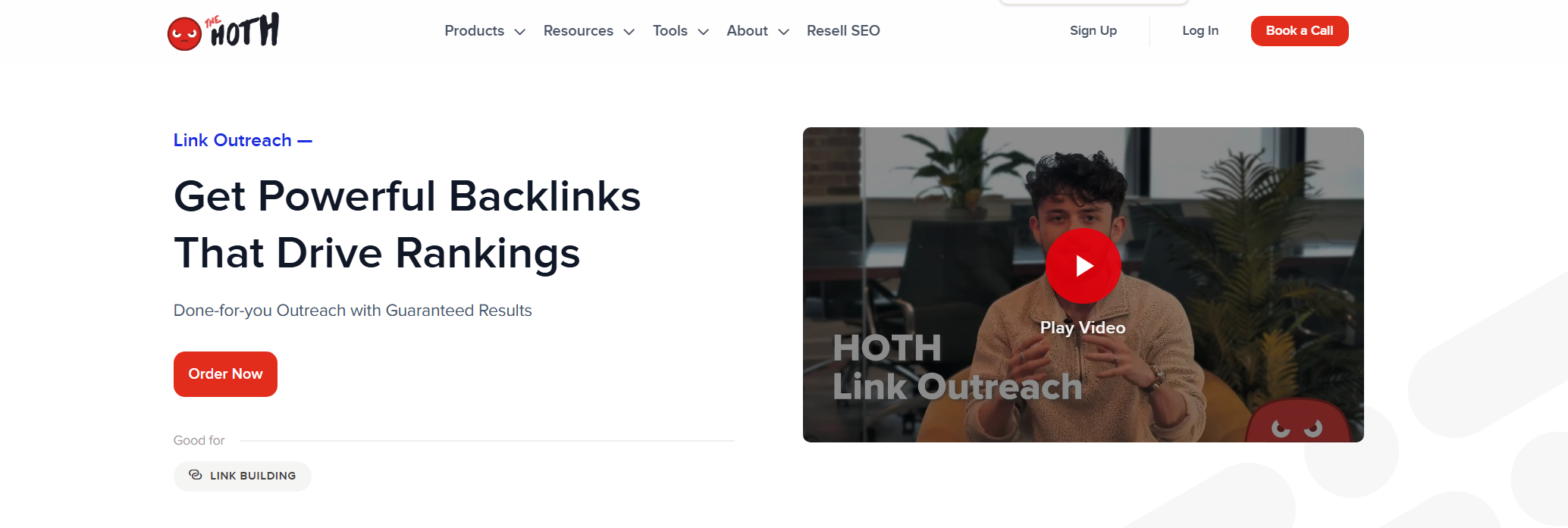 The HOTH link building and blogger outreach service