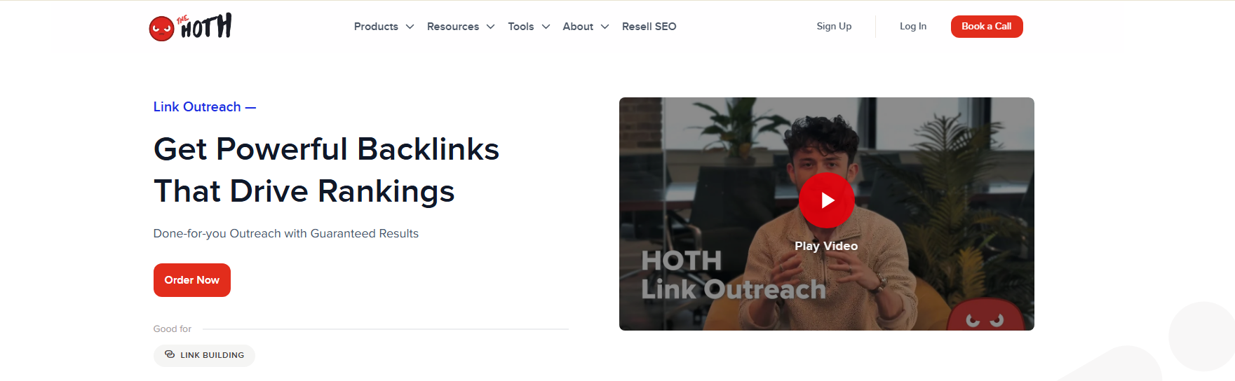 The HOTH link building and blogger outreach service