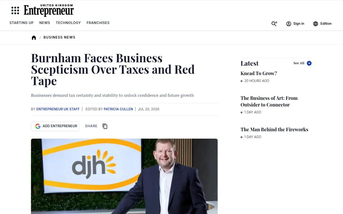 Example of an Entrepreneur article built around original data