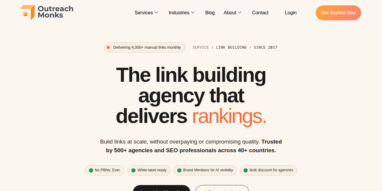 OutreachMonks blogger outreach and link building service