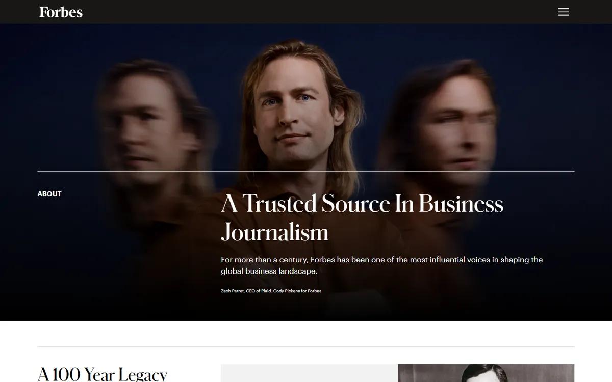 Forbes Editorial Values and Standards page