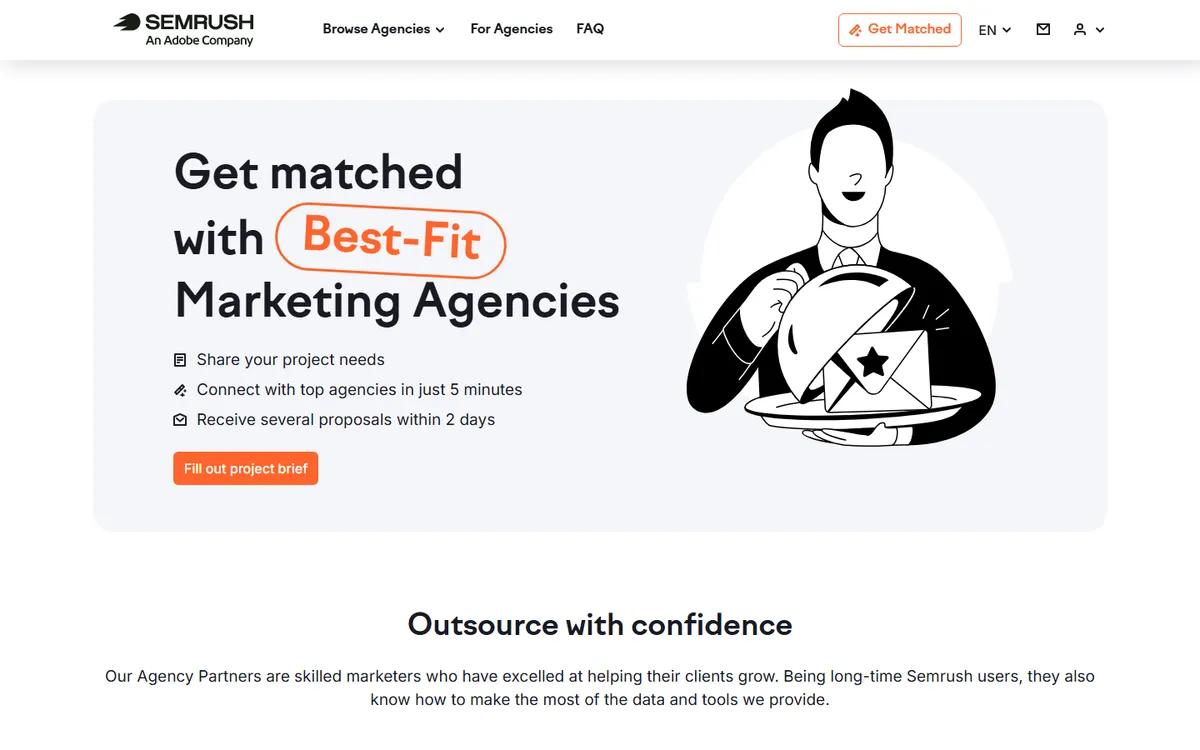 Semrush Agency Partners directory screenshot captured in September 2026