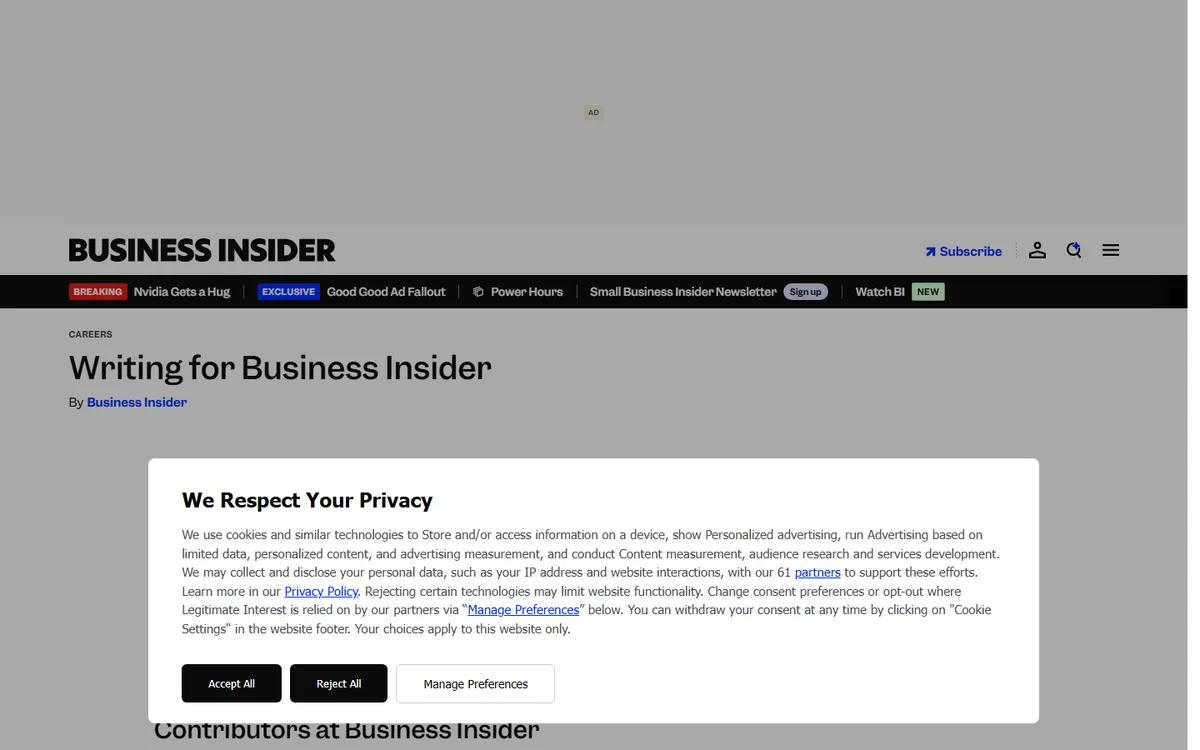 Business Insider contributor and editorial submission information