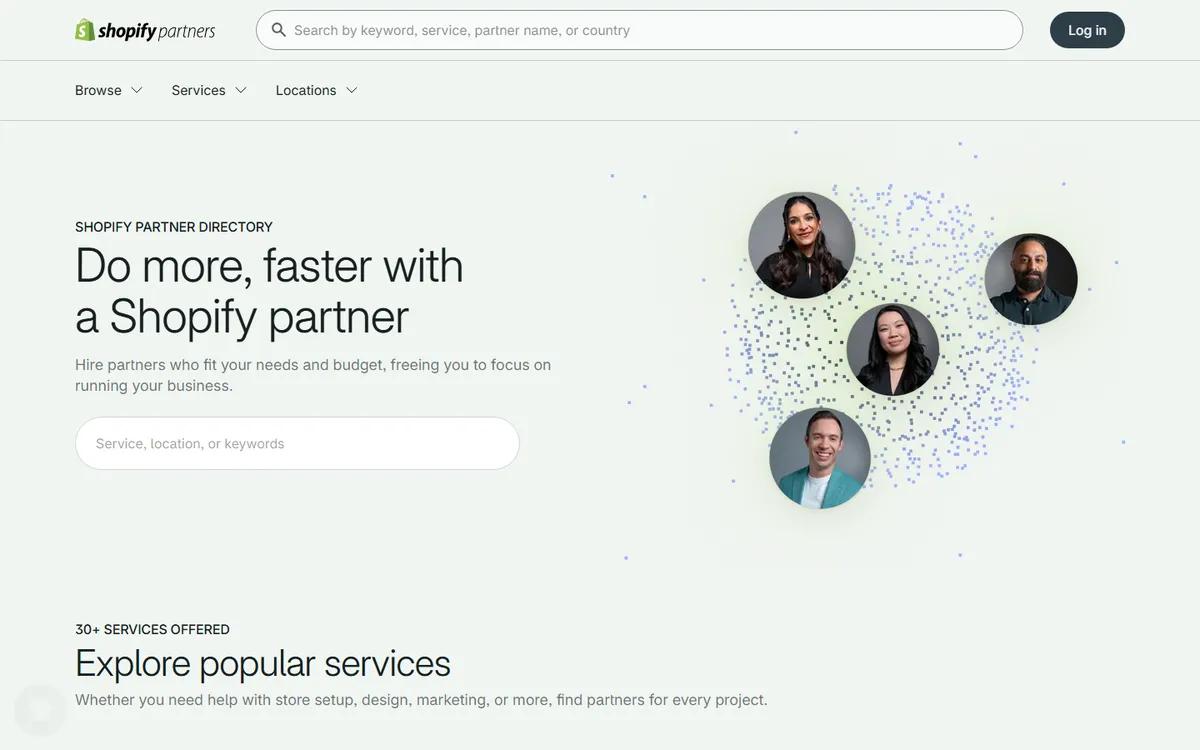 Shopify Partner Directory directory screenshot captured in September 2026