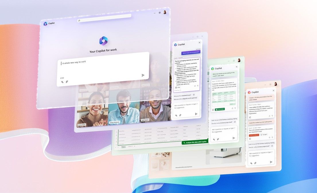 Microsoft 365 Copilot working inside Word, Excel, Teams and Outlook