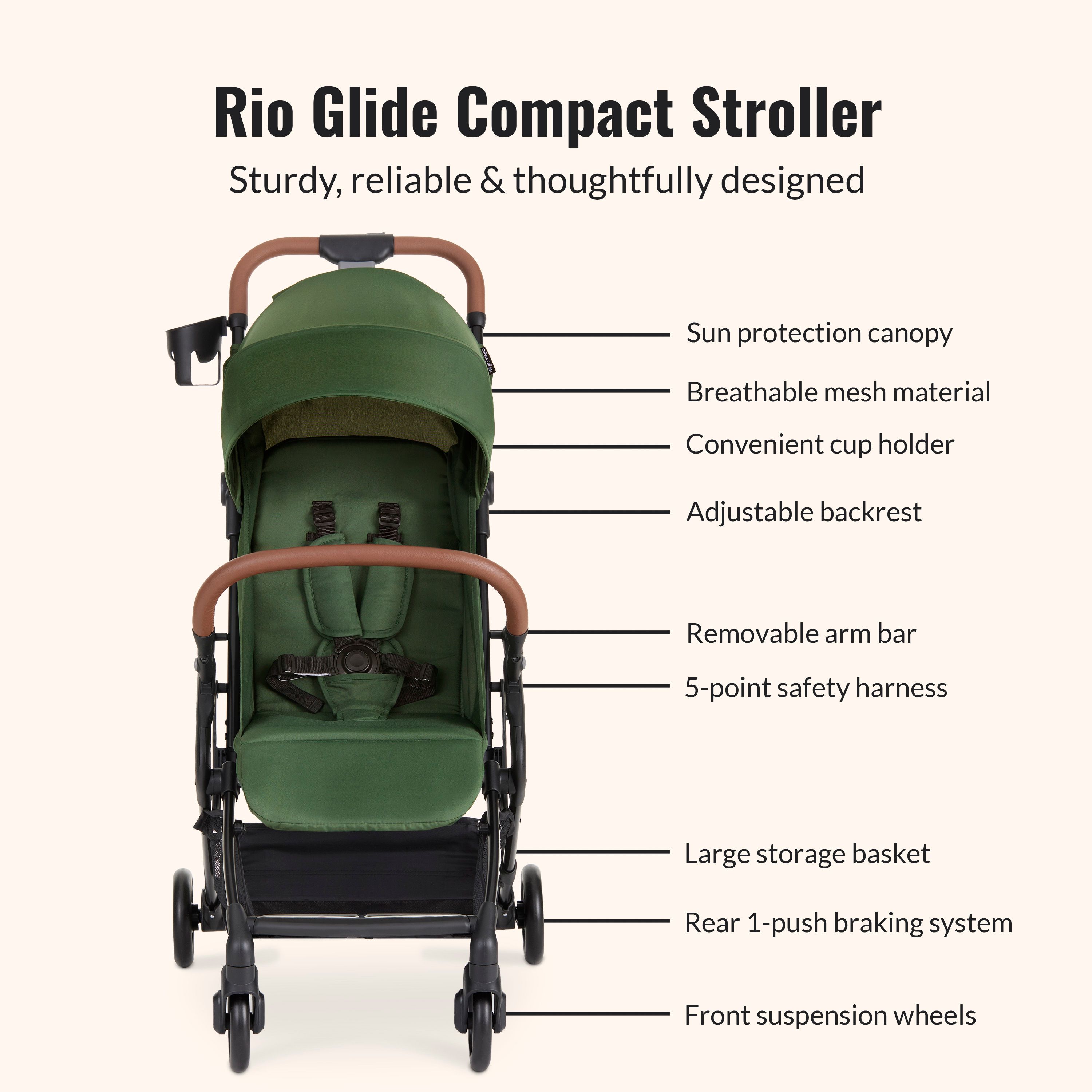 Dream On Me RioGlide Compact Stroller