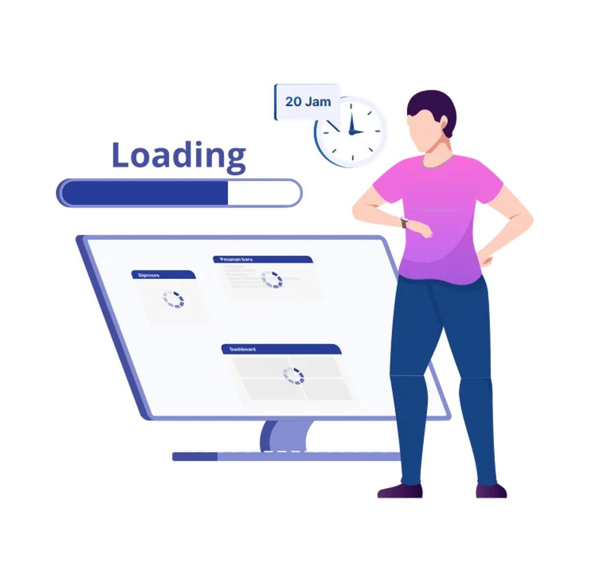 Ilustrasi Software Lambat