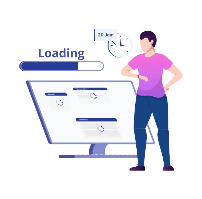 Ilustrasi Software Lambat