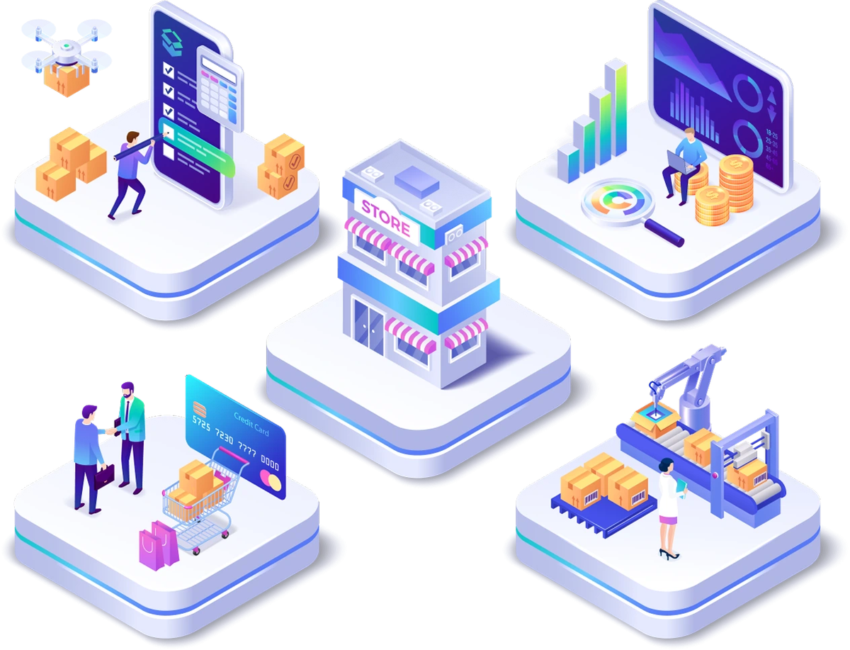 Ukirama ERP Software Illustration