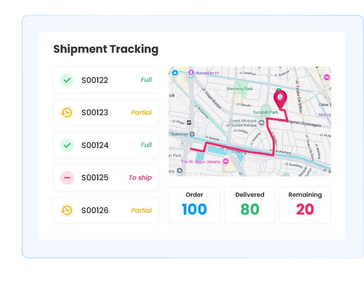Shipment tracking illustration