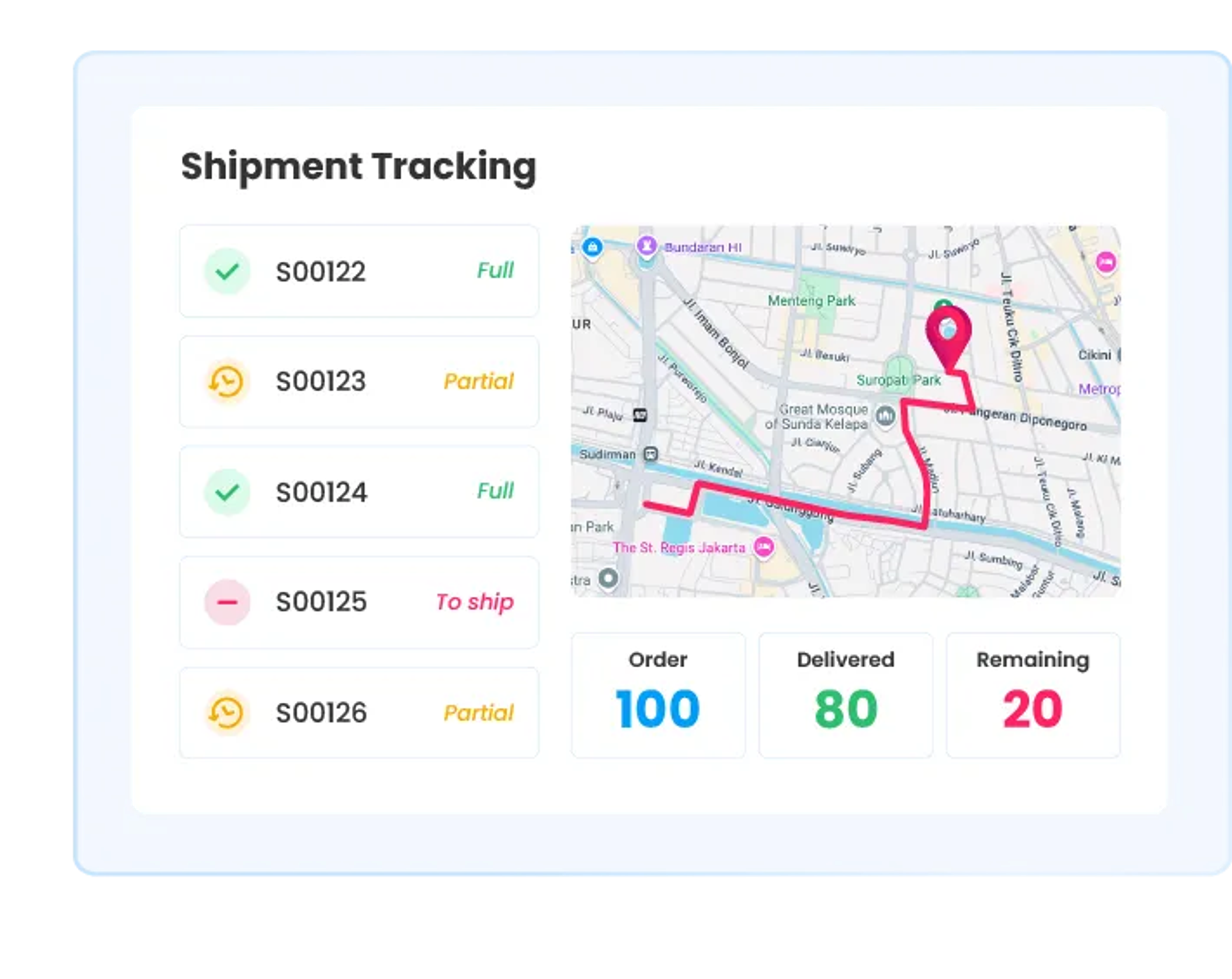 Shipment tracking illustration