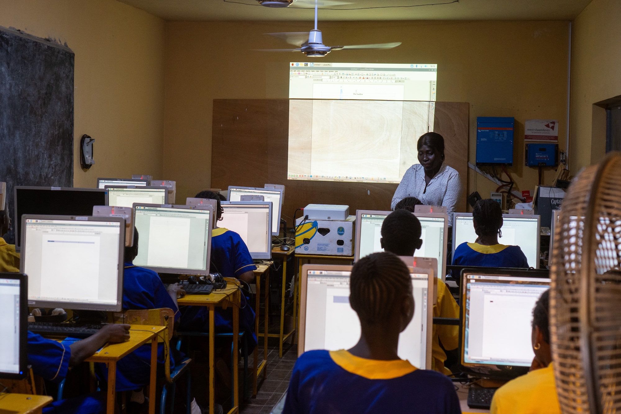 The computer lab at The Swallow, The Gambia