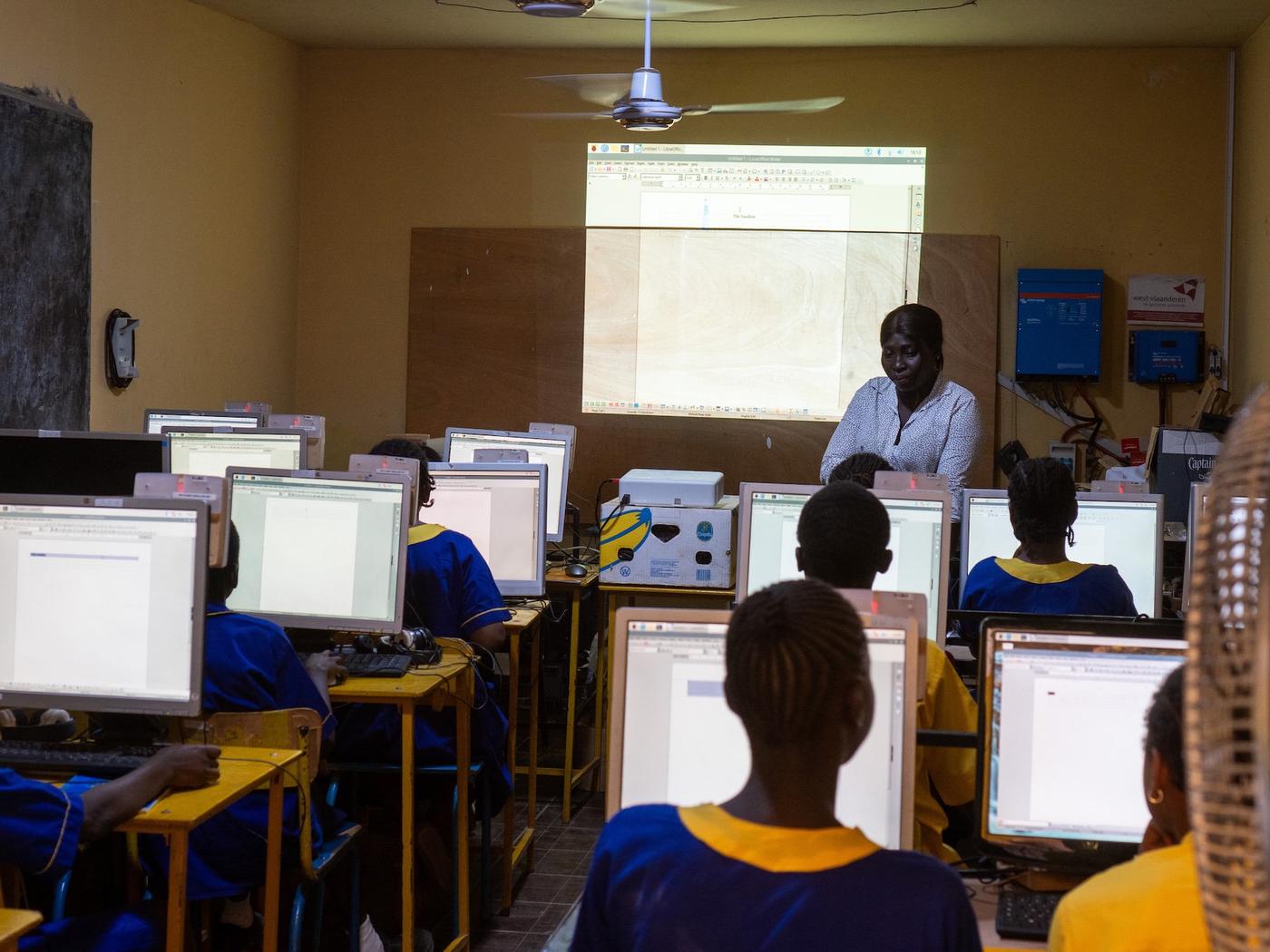 The computer lab at The Swallow, The Gambia