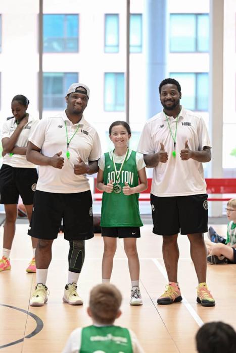 Former Boston Celtics star practices with Maine Celtics campers