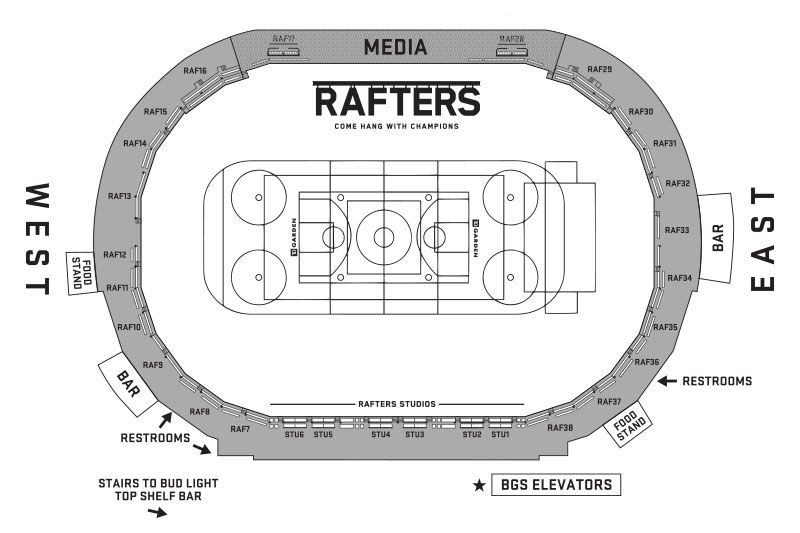 Map of the Rafters seating