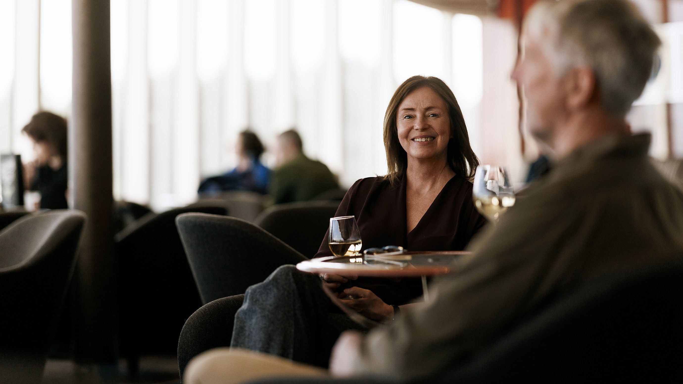 Par i Seaview med vin