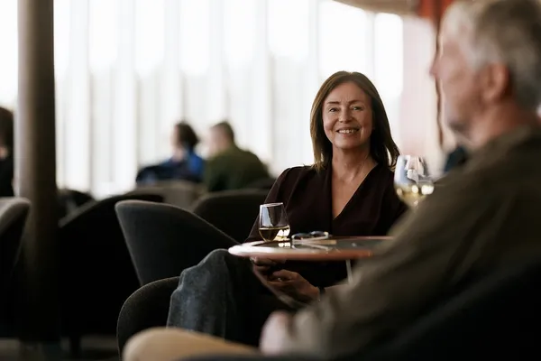 Par i Seaview med vin