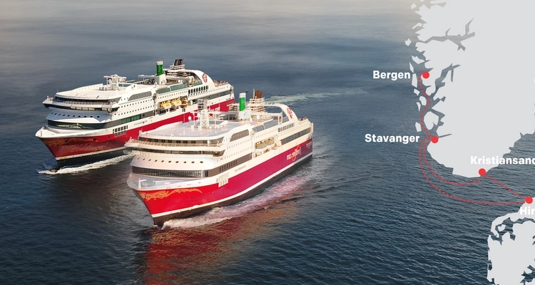 Ferge Ferge fra Kristiansand til Stavanger og Bergen – Fjord Line
