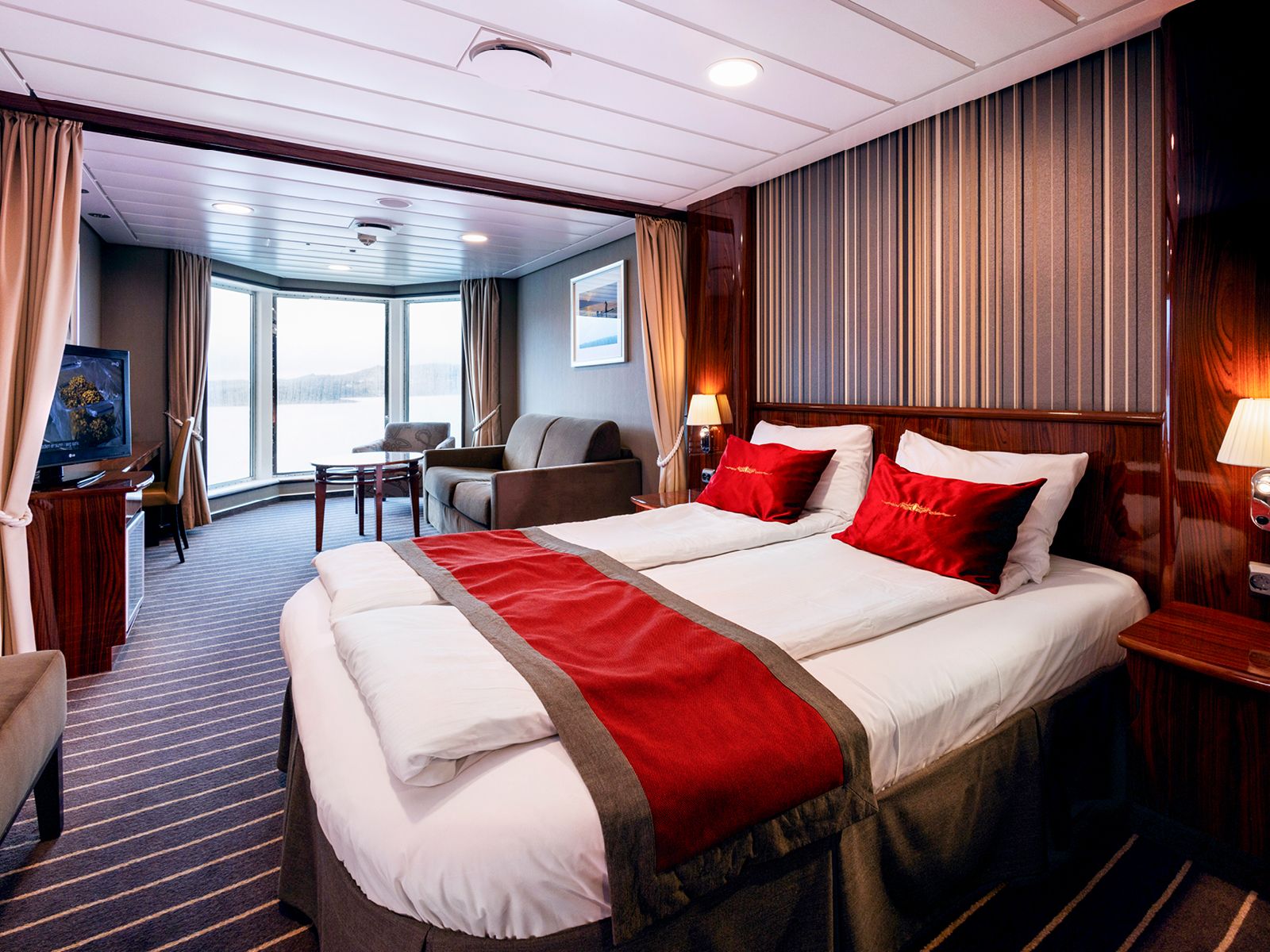 Suite med dobbeltseng.