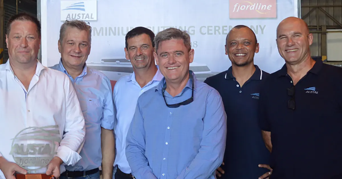 Byggingen av Fjord Lines nye katamaran mellom Kristiansand og Hirtshals er i gang