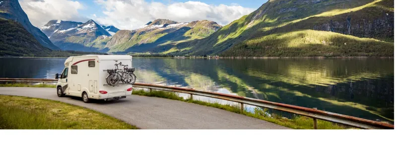 Autocamper eller campingvogn mellem Hirtshals og Kristiansand