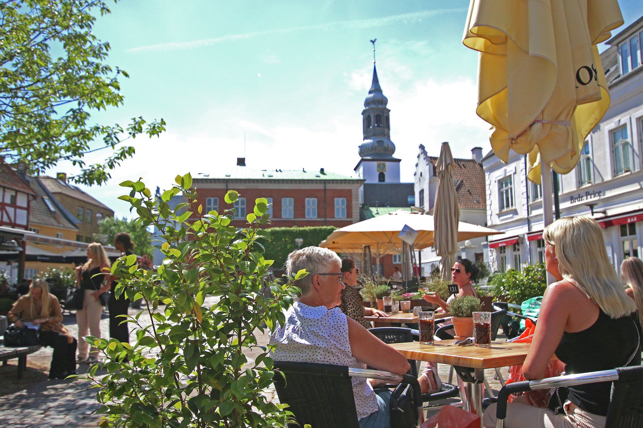 En av mange små kaféer i Aalborg