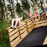 Barn har det gøy i treslynge i Wow Park