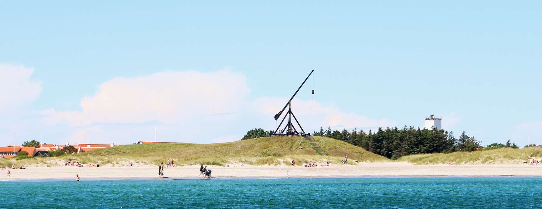 Det kjente vippefyret i Skagen. En rekonstruksjon av det eldste vippefyret i verden.