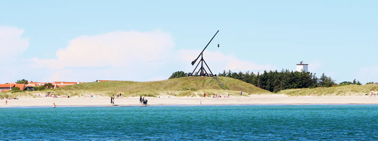 Det kjente vippefyret i Skagen. En rekonstruksjon av det eldste vippefyret i verden.