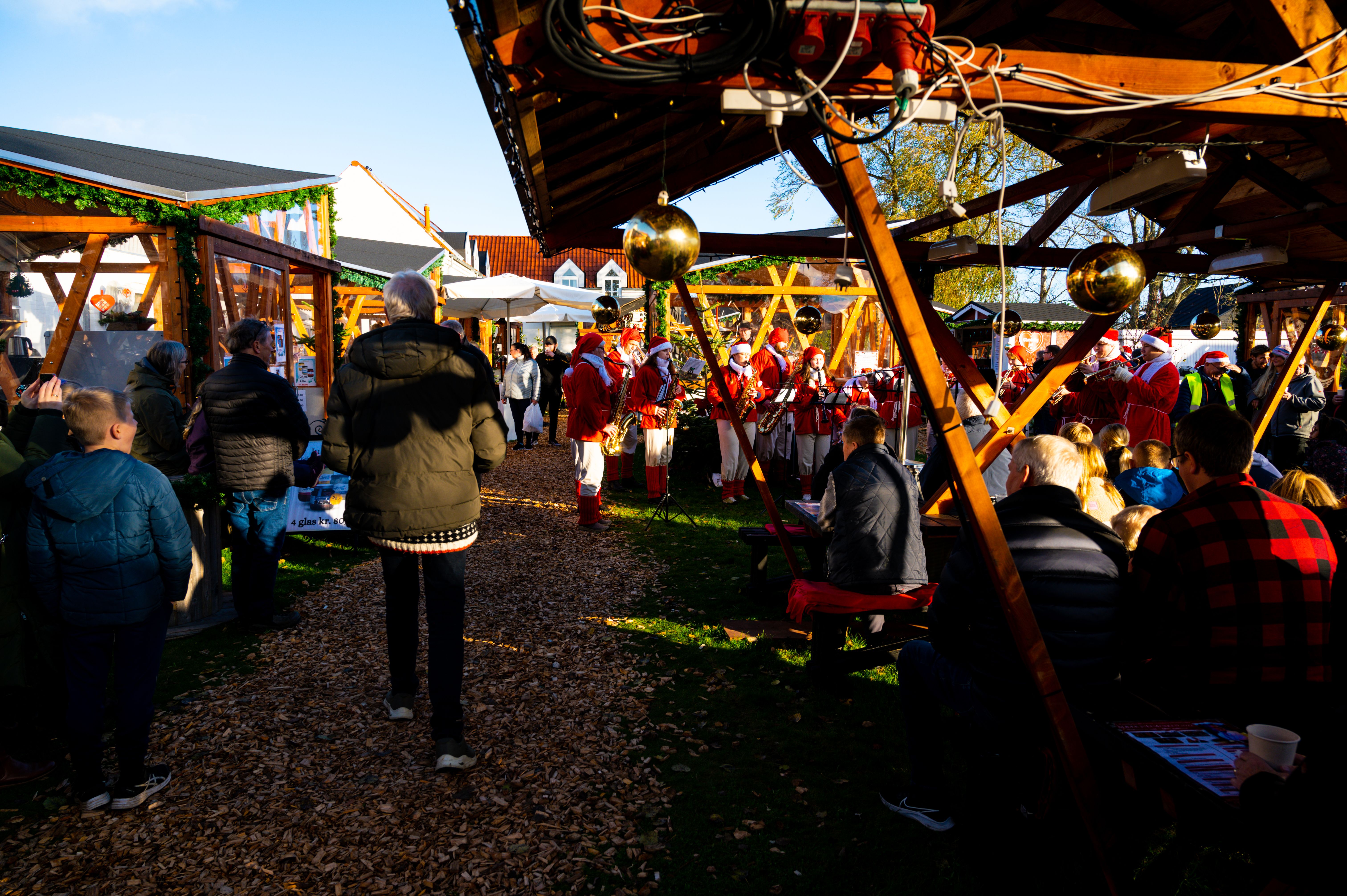 Foto av julemarked i Ålbæk.