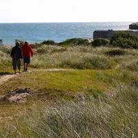 Idyll. Landskapet bak stranden er preget av såkalte klitter. Et vakkert landskap for vandring og adspredelse. Foto: Fjord Line