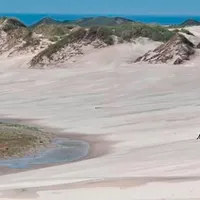 Månelandskap. De enorme mengdene med sand, har skapt, og skaper stadig, et fascinerende landskap. Foto: Visit Denmark