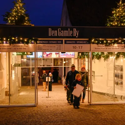 Inngangen til Den Gamle By. Foto.