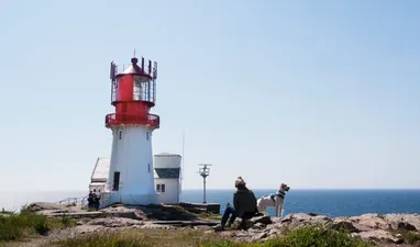 Der Lindesnes Leuchtturm und der Lista Leuchtturm