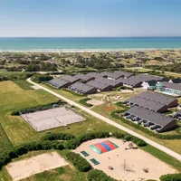 Luftfoto av feriesenteret.