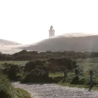 Trolske omgivelser. Turen ut til fyret er verdt et besøk i seg selv. Det er transport med traktorvogn for personer med begrenset bevegelighet. Foto: Fjord Line
