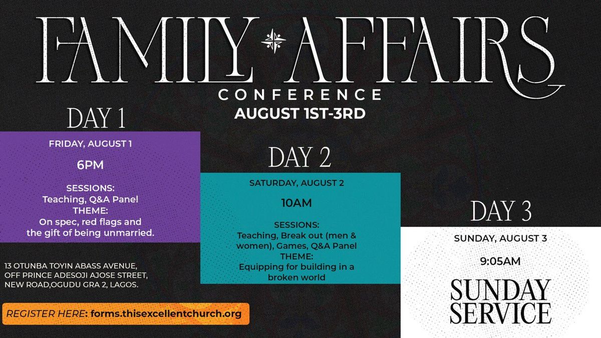 Family Affairs Conference poster