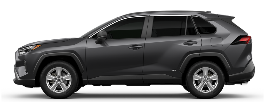 Side profile of a 2025 rav4 RAV4 Hybrid LE 2.5L 4-Cyl. Engine All-Wheel Drive