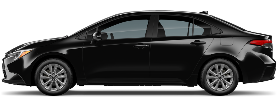 Side profile of a 2026 corolla Corolla Hybrid XLE 1.8L 4-Cyl. CVT Front-Wheel Drive