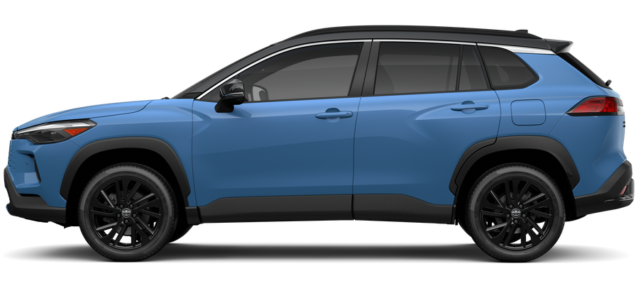 Side profile of a 2026 corollacross Corolla Cross Hybrid XSE 2.0L 4-Cyl. Engine All-Wheel Drive