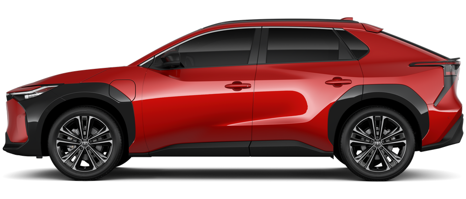 Side profile of a 2025 bz4x bZ4X Limited Electric Motors All-Wheel Drive